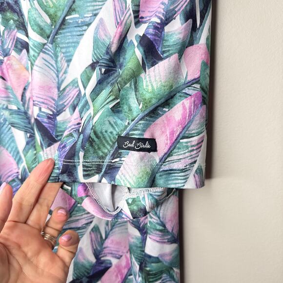 Bad Birdie Men's Size Large Feather Performance Golf Shirt‎ EUC Bright Abstract - Picture 7 of 10